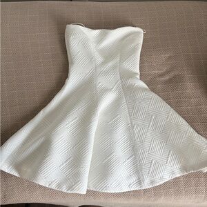 Alexis White Strapless Bridal Mini Dress